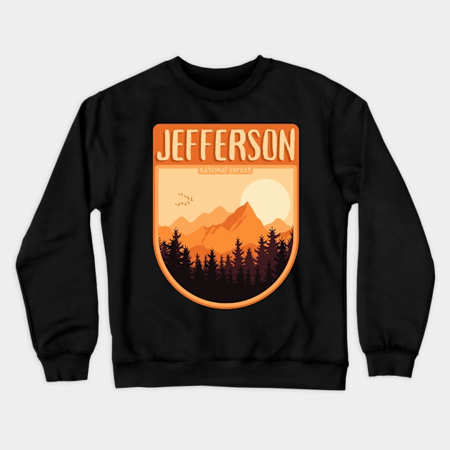 Jefferson National Forest Crewneck Sweatshirt by Souls.Print